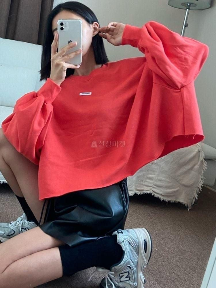 I112後貼布捲邊上衣 - ALOHAHA